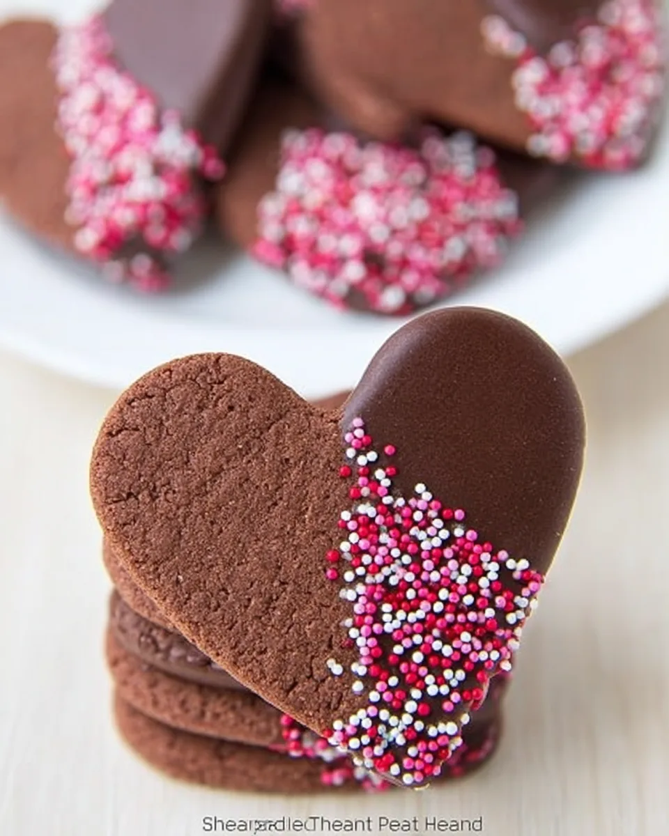 Valentine's Double Chocolate Shortbread Hearts