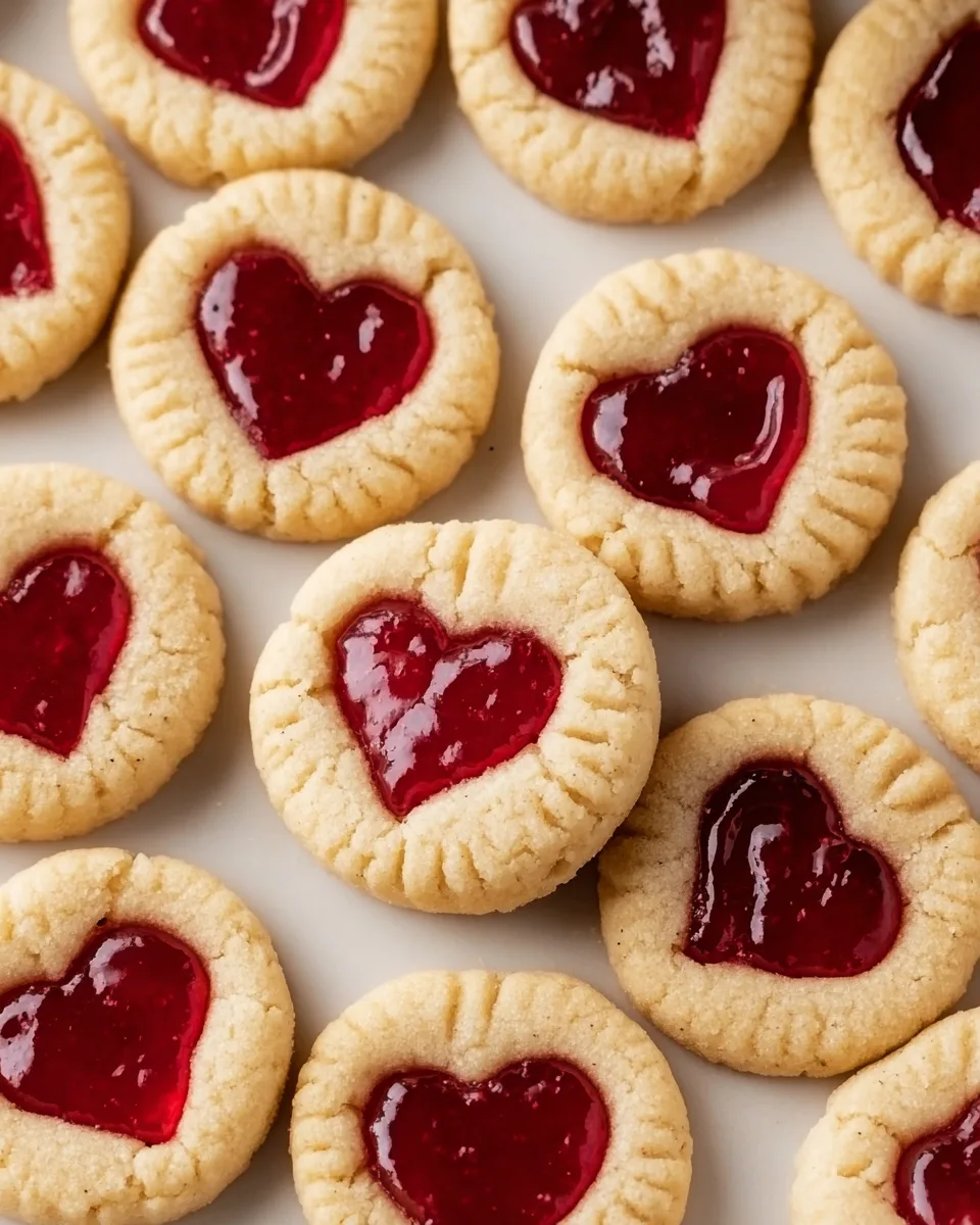 Valentine's Sweetheart Thumbprint Cookies Treat