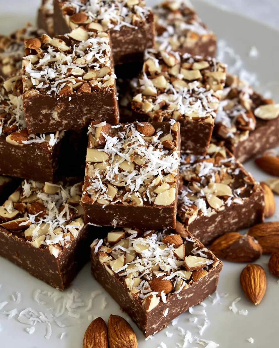 Almond Joy Fudge: Easy Homemade Coconut Chocolate Treat