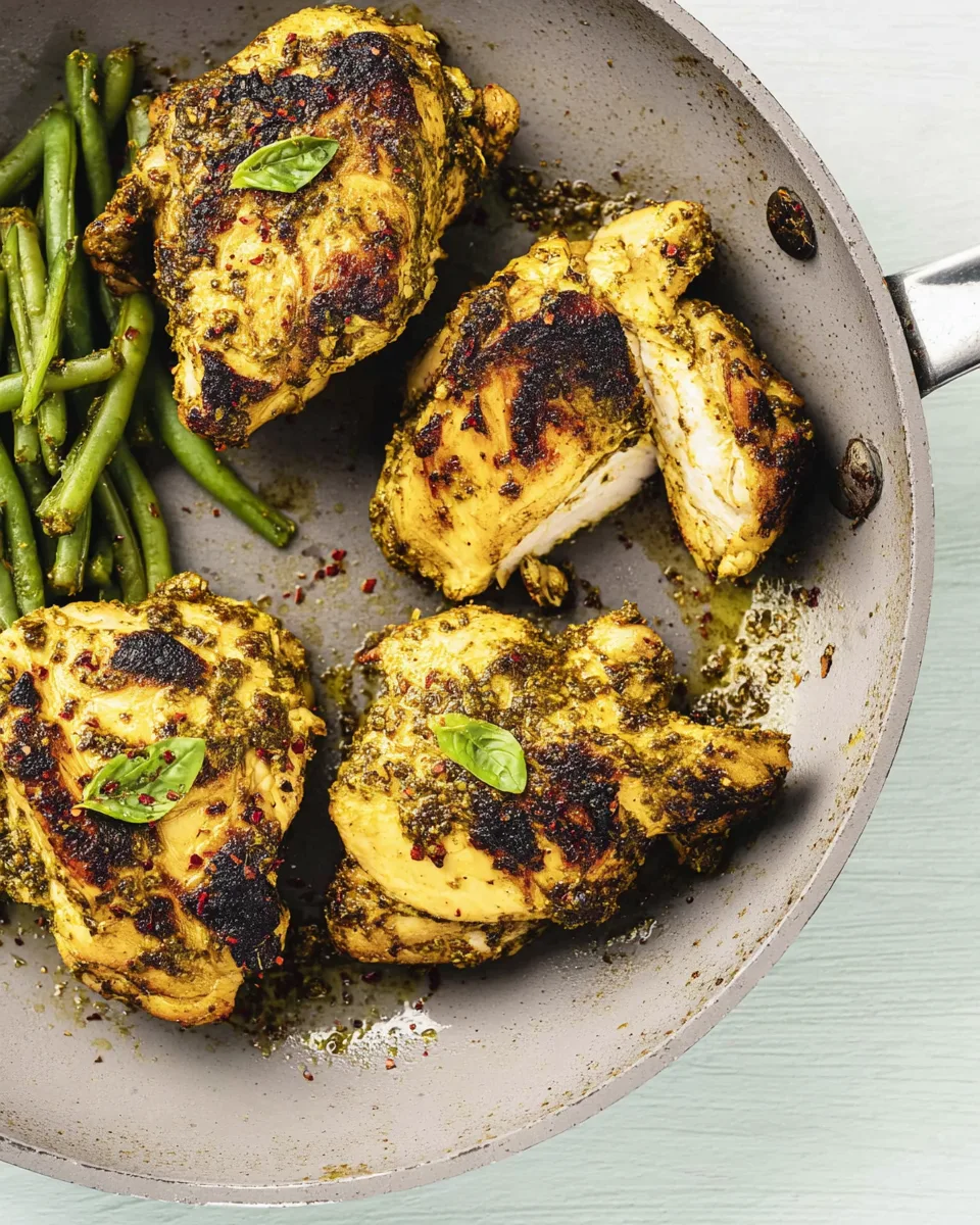 Best Easy Pesto Marinated Chicken Thighs For Dinner!
