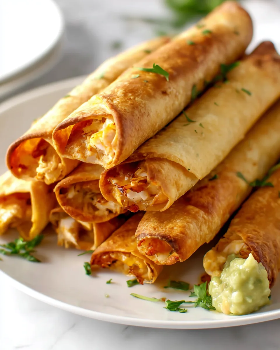 Best Ever Crispy Easy Mini Chicken Taquitos Recipe