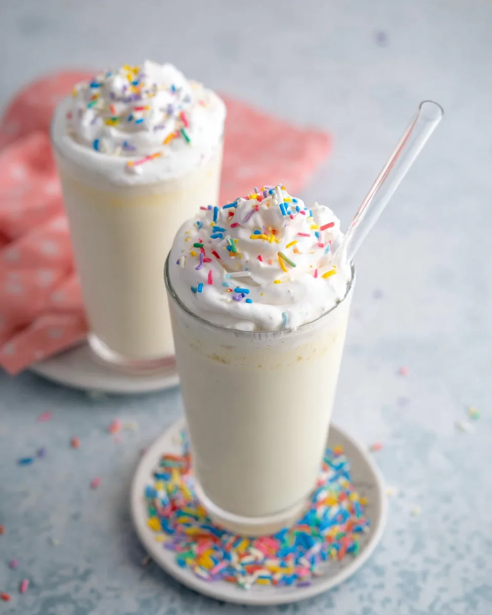 Birthday Cake Vanilla Protein Shake: Healthy Treat!