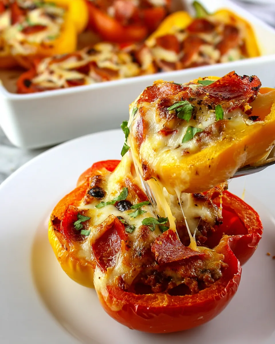 Cheesy Pizza Stuffed Peppers: Quick Dinner Idea!