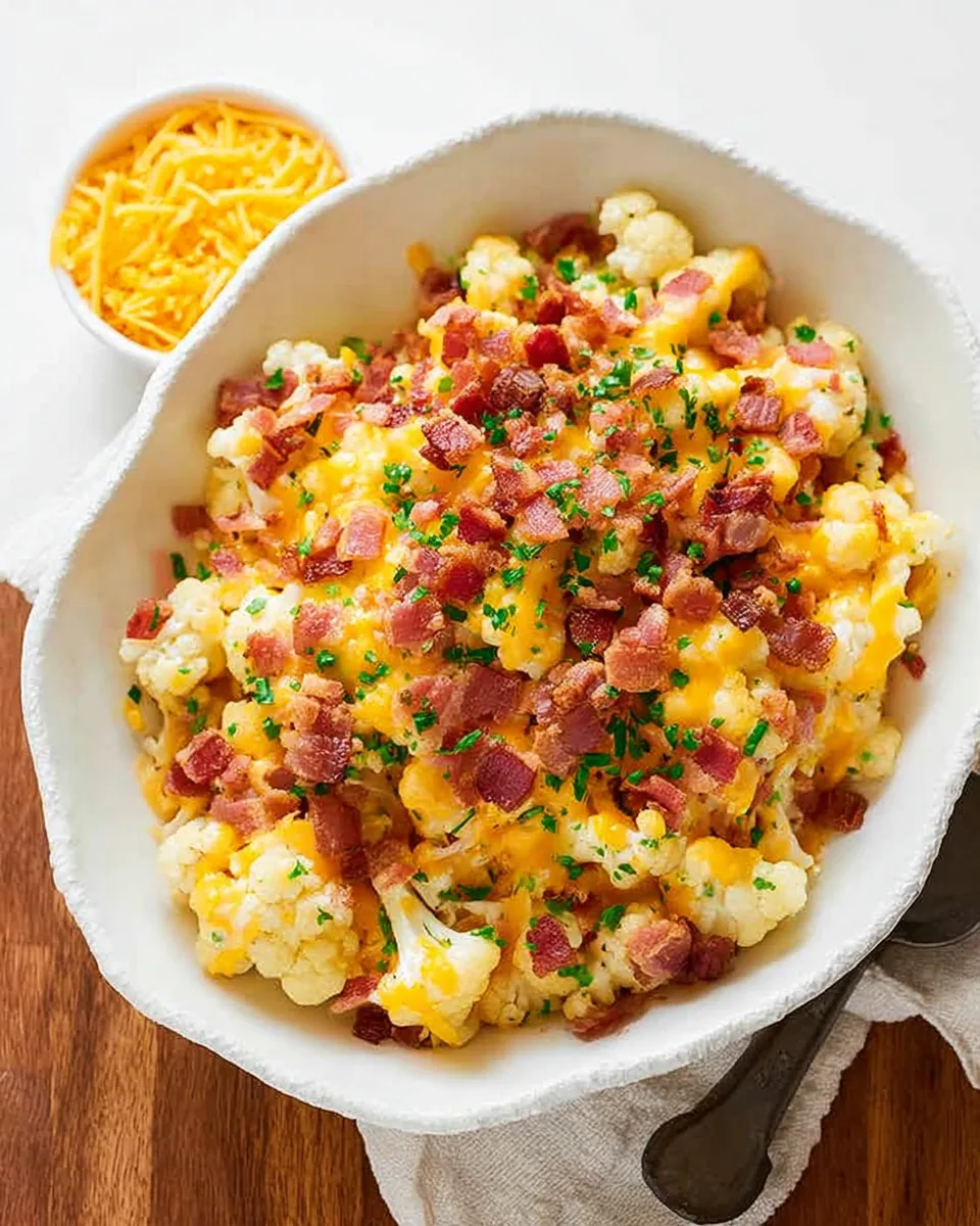 Creamy Keto Cauliflower Mac & Cheese Delight!!!