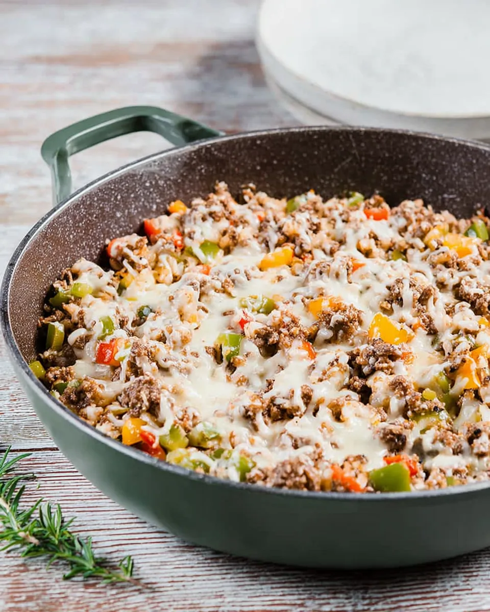 Delicious Easy Keto Stuffed Pepper Skillet Recipe!