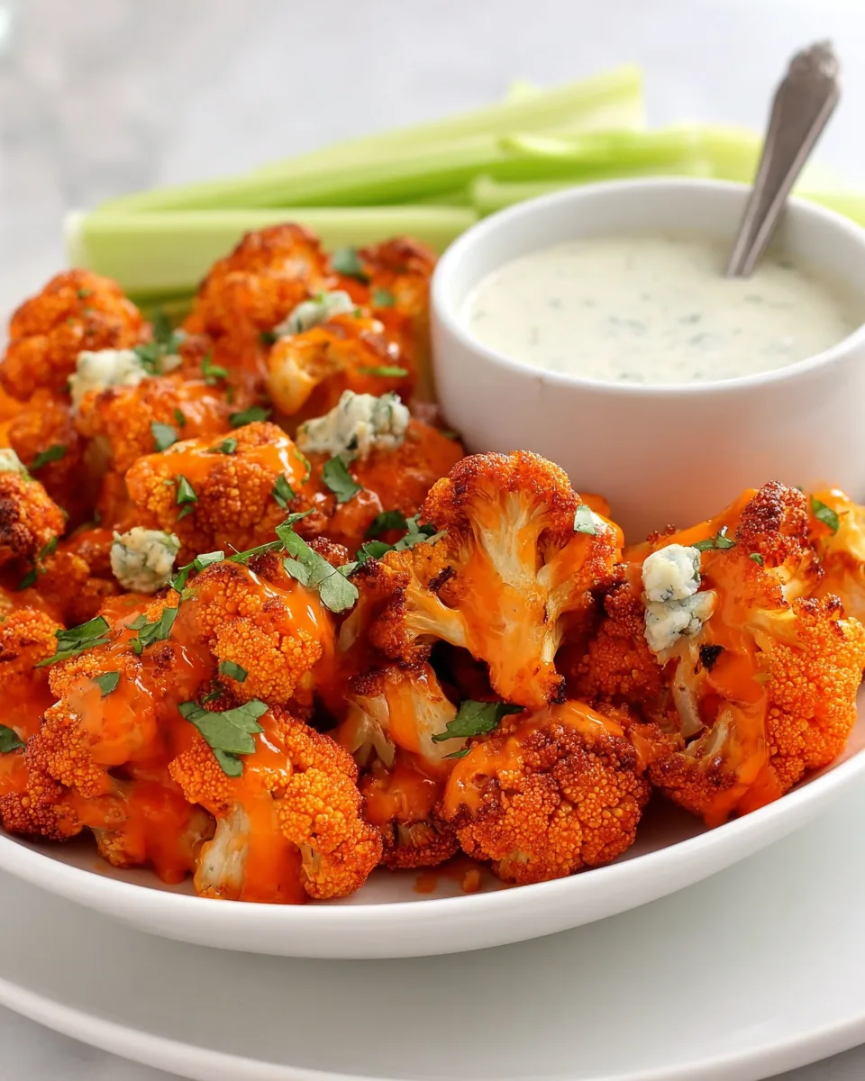 Easy Air Fryer Buffalo Cauliflower Recipe – VEGAN!
