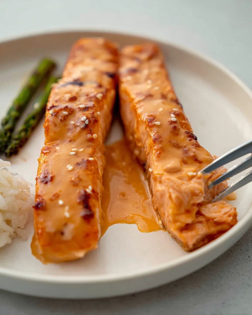 Easy Baked/Air-Fried Bang Bang Salmon Quick Recipe