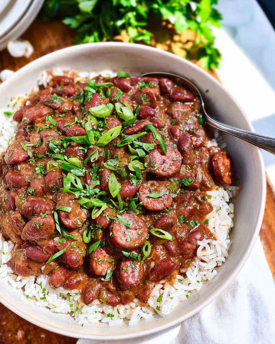 Easy Cajun Red Beans & Rice with Sausage: Delish!