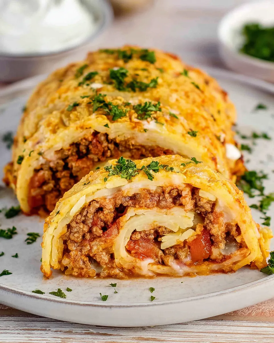 Easy Cheesy Beef and Potato Roll Dinner Recipe Now