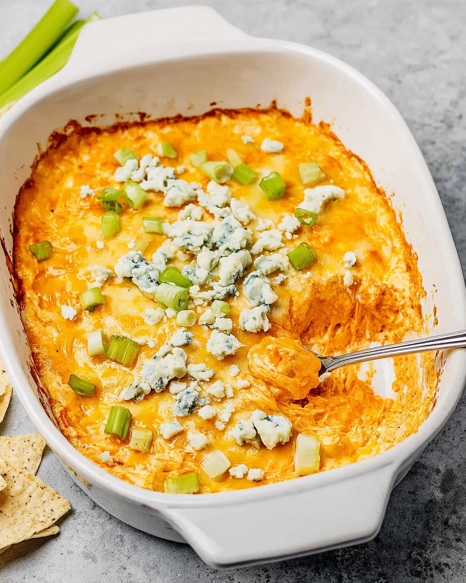 Easy Cheesy Buffalo Chicken Dip Recipe for Parties