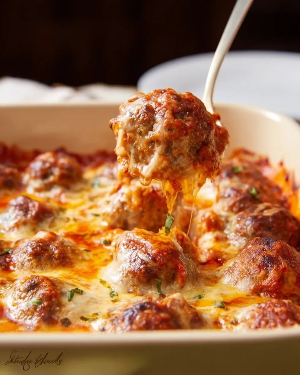 Easy Cheesy Keto Meatball Casserole Quick Dinner