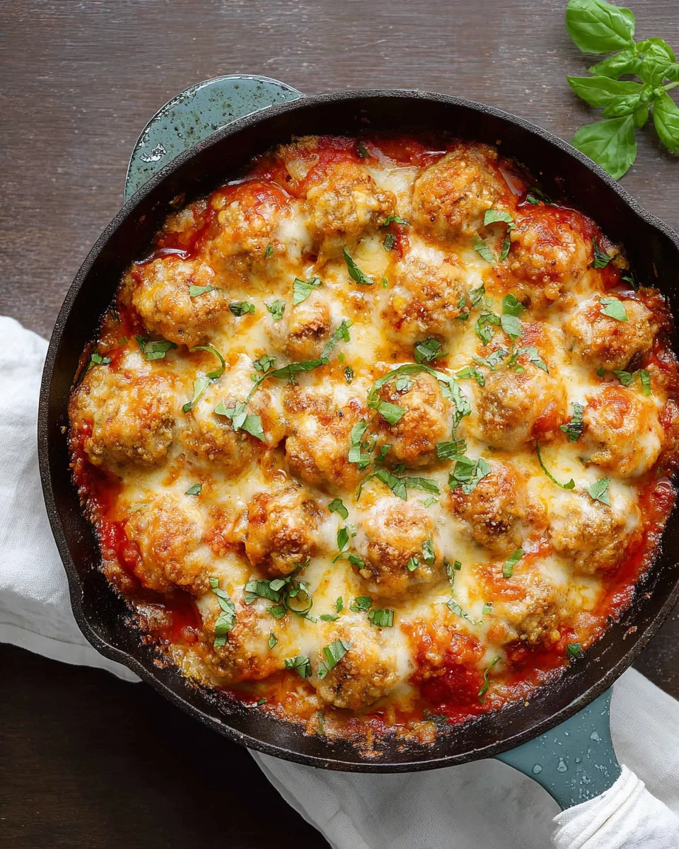 Easy Chicken Parmesan Meatballs Recipe for Dinner!