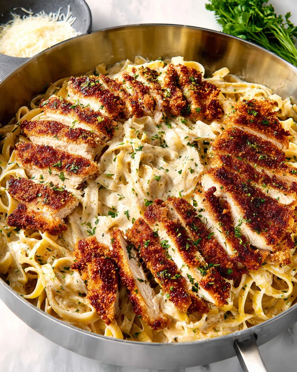 Easy Crispy Chicken Alfredo Pasta: Try Now!