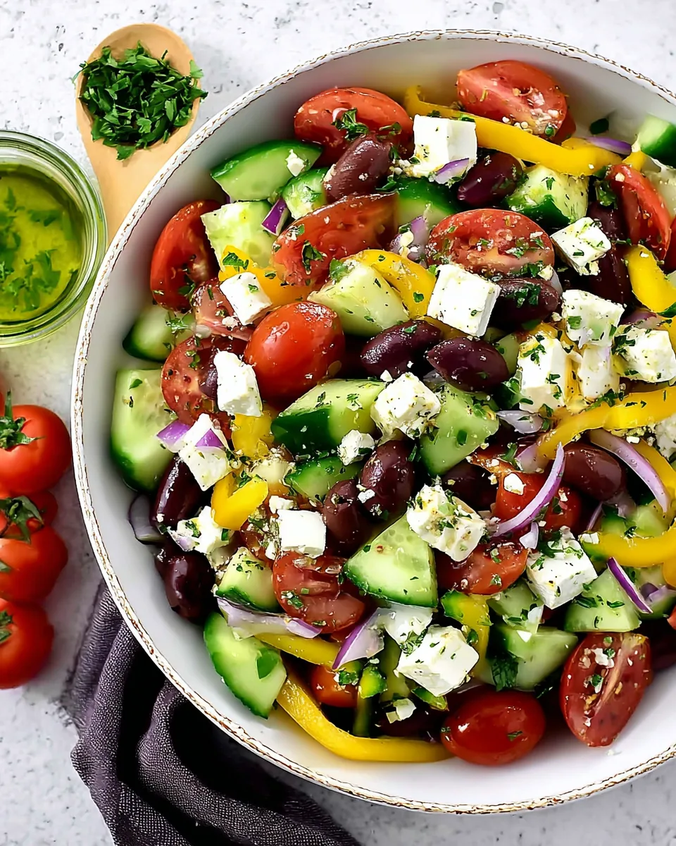 Easy & Healthy Keto Greek Salad with Zesty Dressing