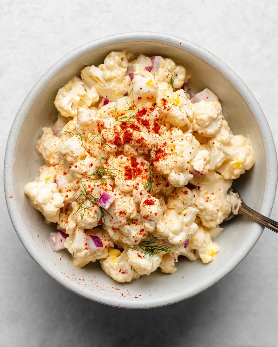 Easy Low-Carb Cauliflower "Potato" Salad, Recipe