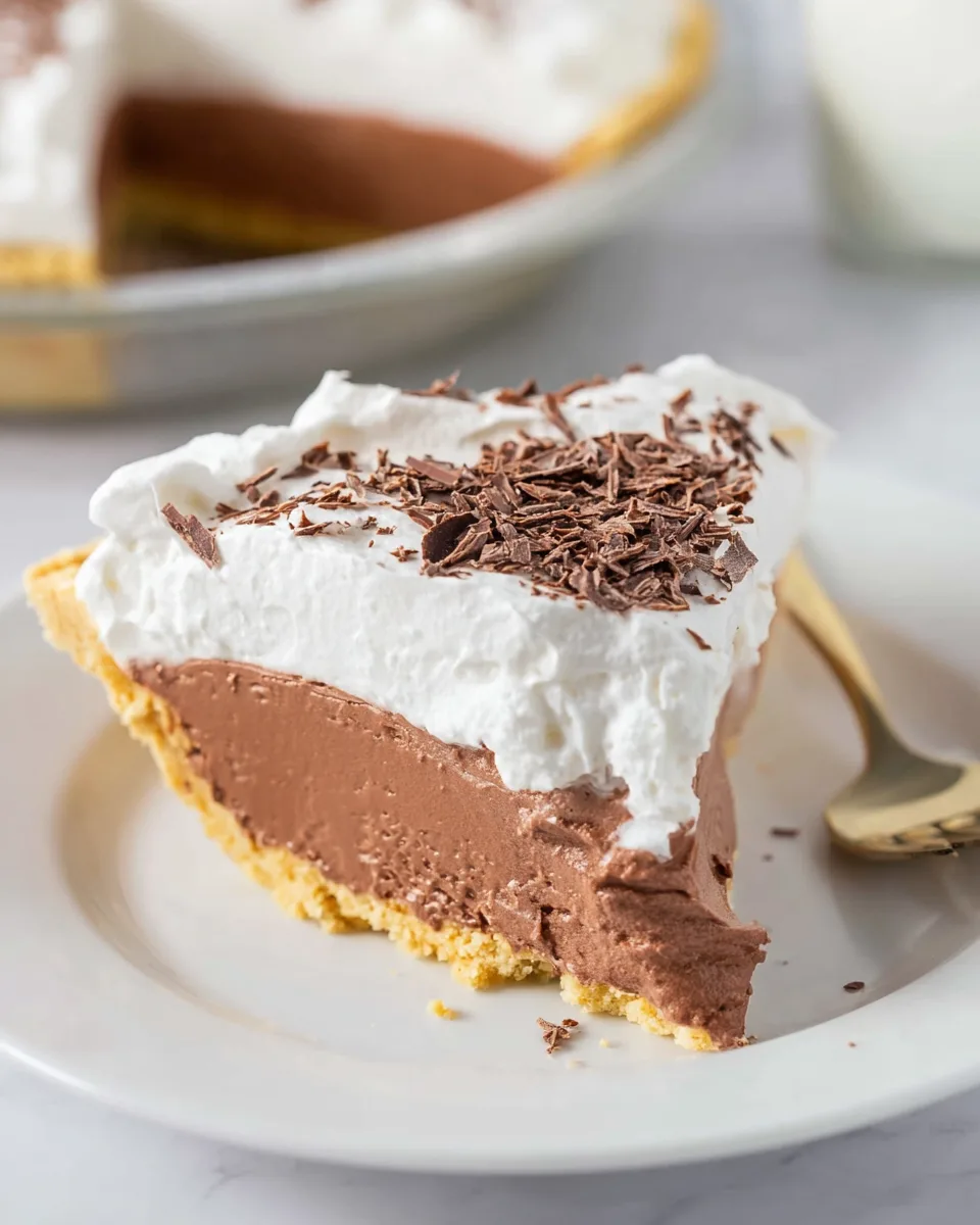 Easy No-Bake Chocolate Dream Pie. Quick Recipe!
