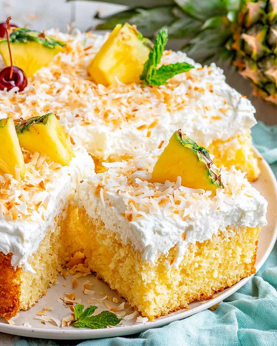 Easy Tropical Pina Colada Cake Recipe - Simple & Fun!