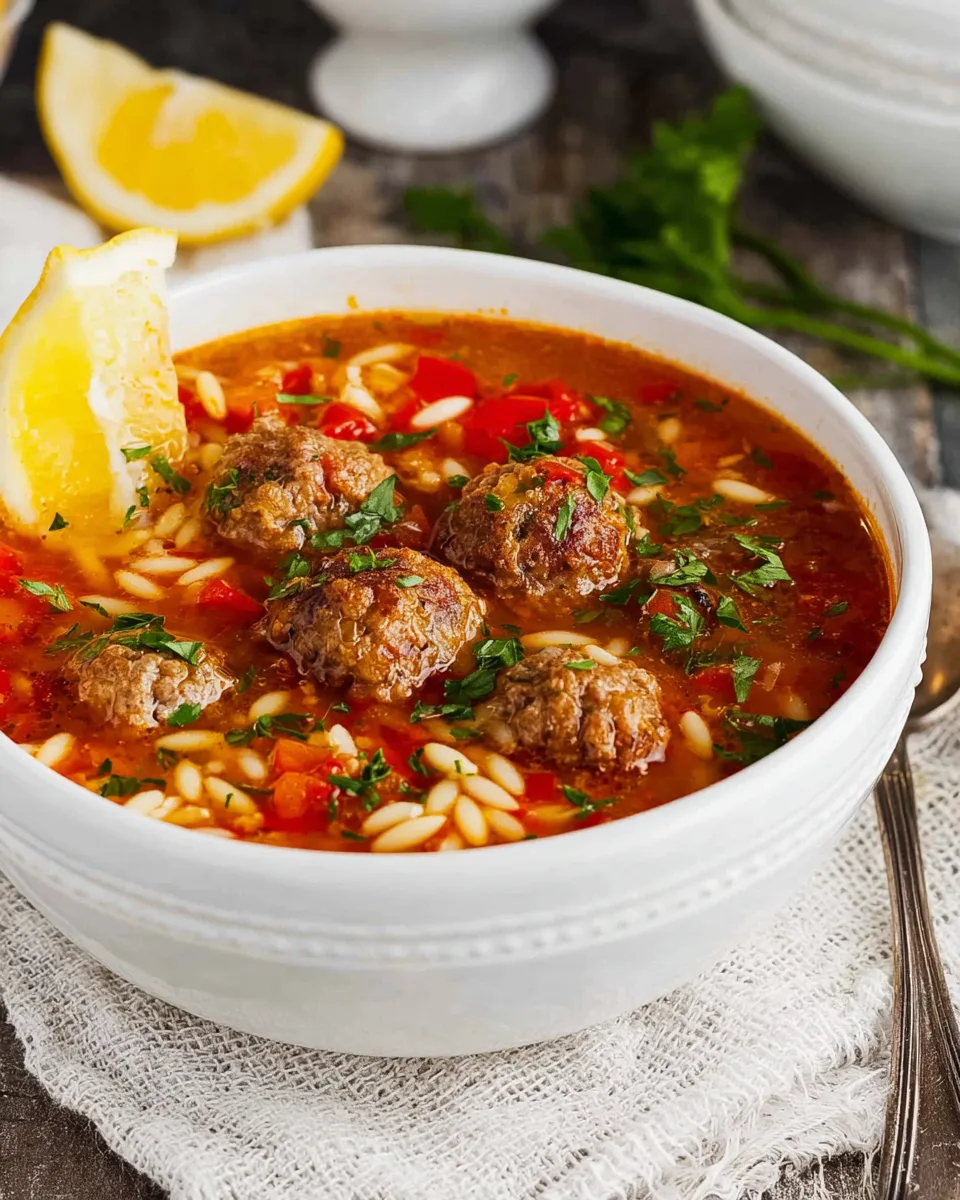 Hearty Turkish Meatball Soup: Perfect Comfort Food!