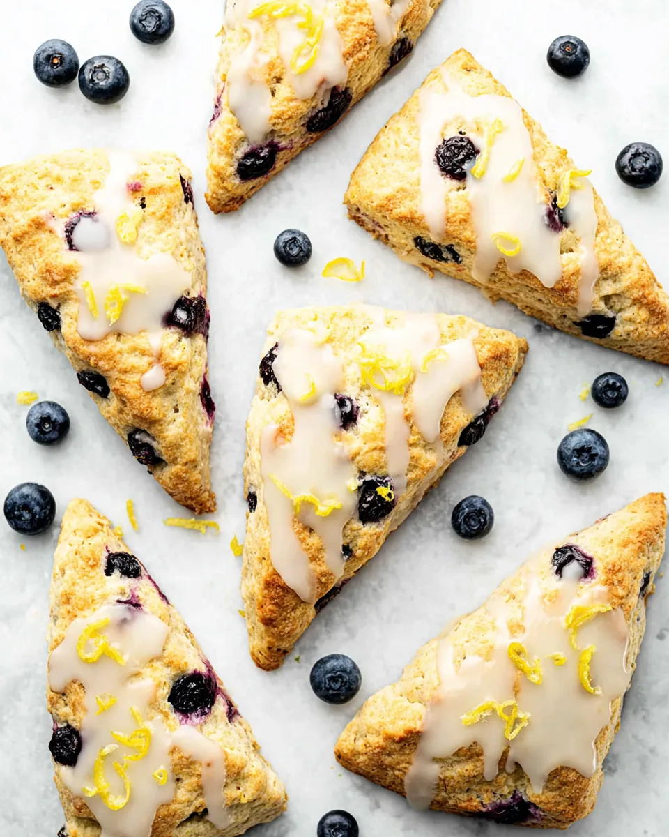 Homemade Zesty Lemon Blueberry Scones Recipe Idea