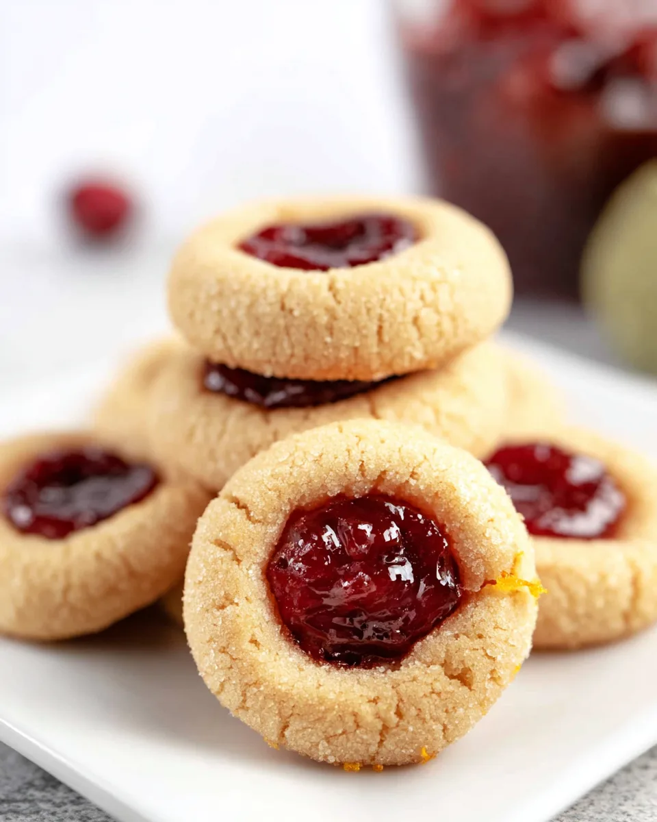Make The Best Cranberry Thumbprint Cookies Recipe!