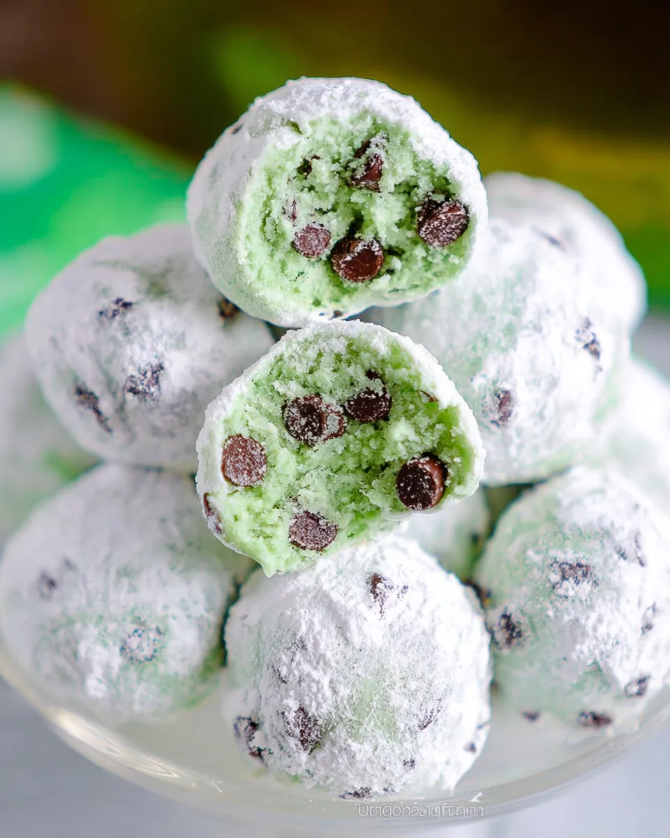 Minty Chocolate Snowball Bites - Quick Dessert Idea