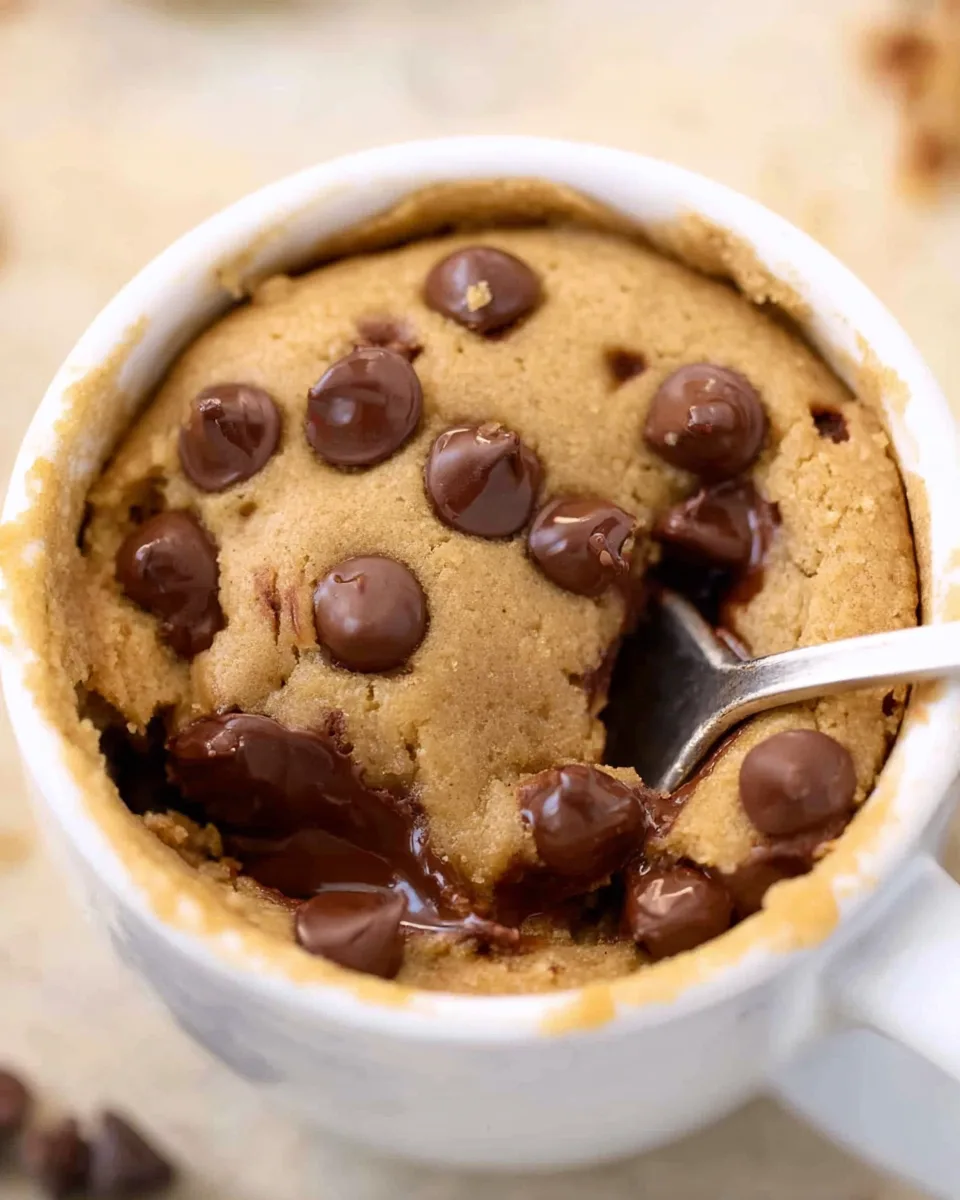 Quick Peanut Butter Chocolate Chip Mug Cake Recipe