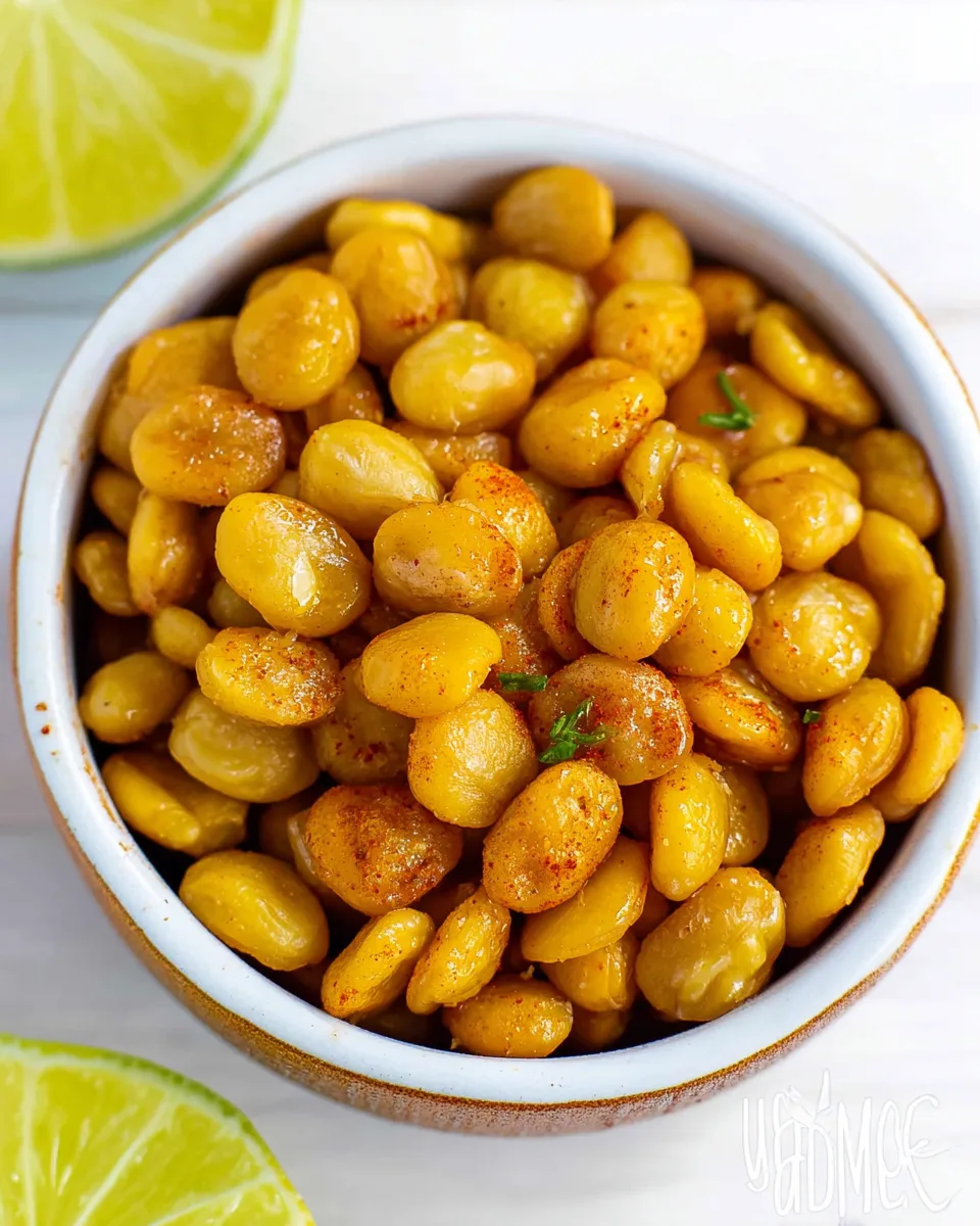 Simple & Delicious Crispy Chili-Lime Lupini Bites!