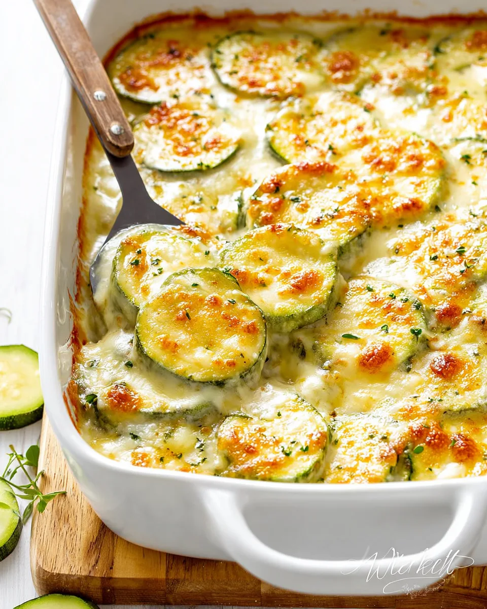 Simple Easy Cheesy Zucchini Bake for Dinner Tonight