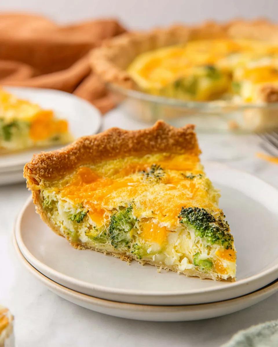 Simple Keto Broccoli Cheddar Quiche for Ketogenic Diet