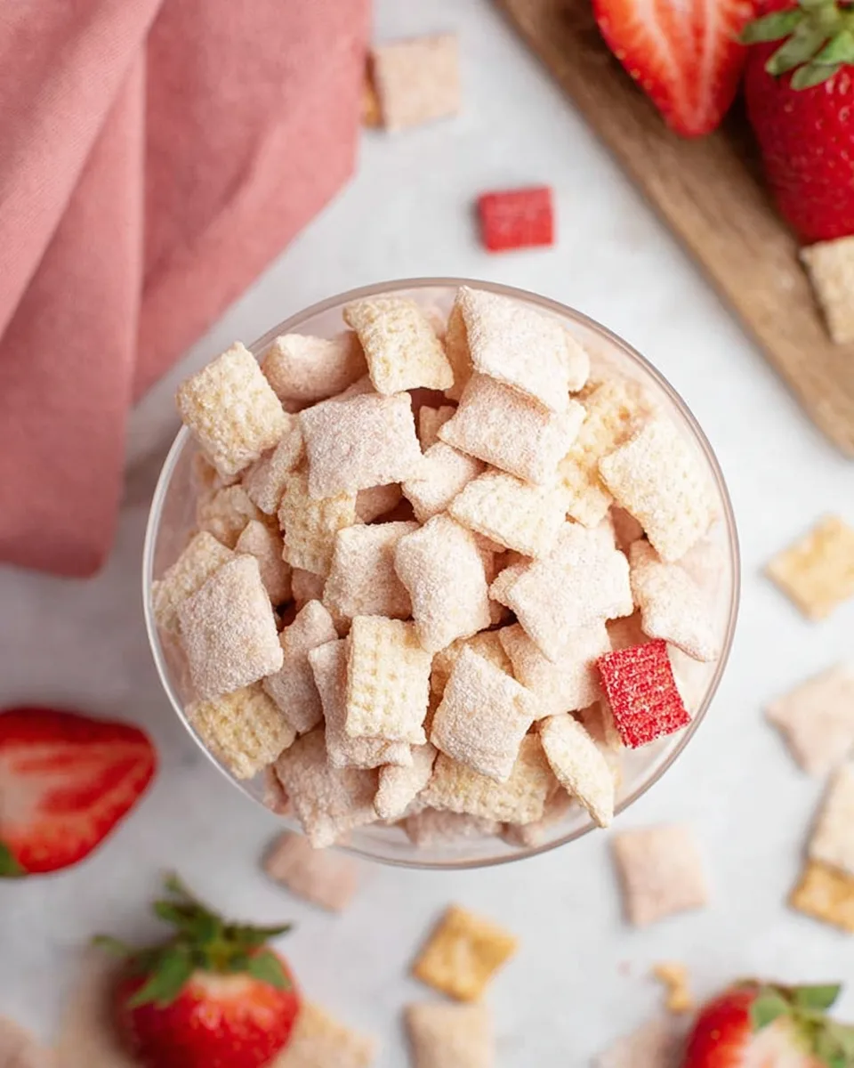 Simply Strawberry Cheesecake Snack Mix! Easy