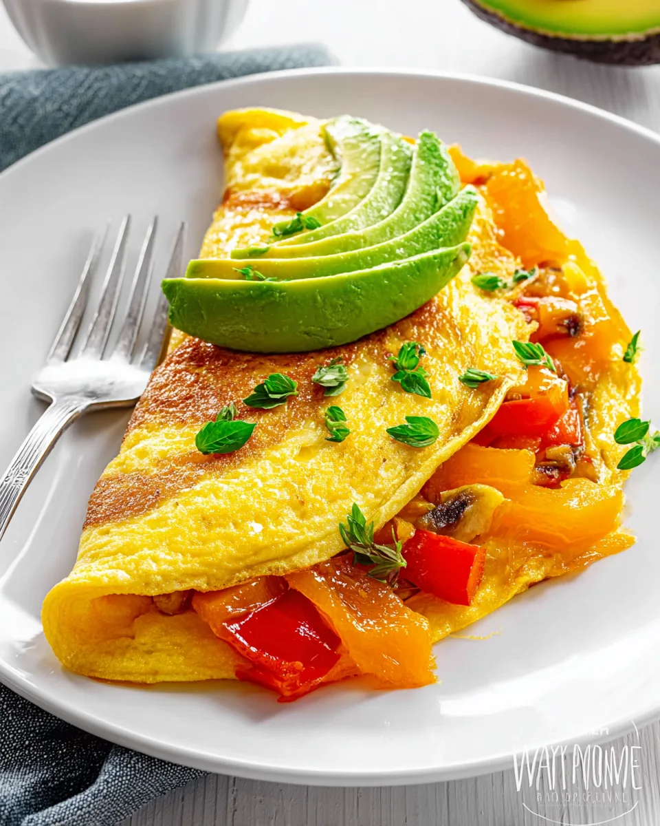 The Best Fluffy Veggie Omelette Recipe Ever! Yum!