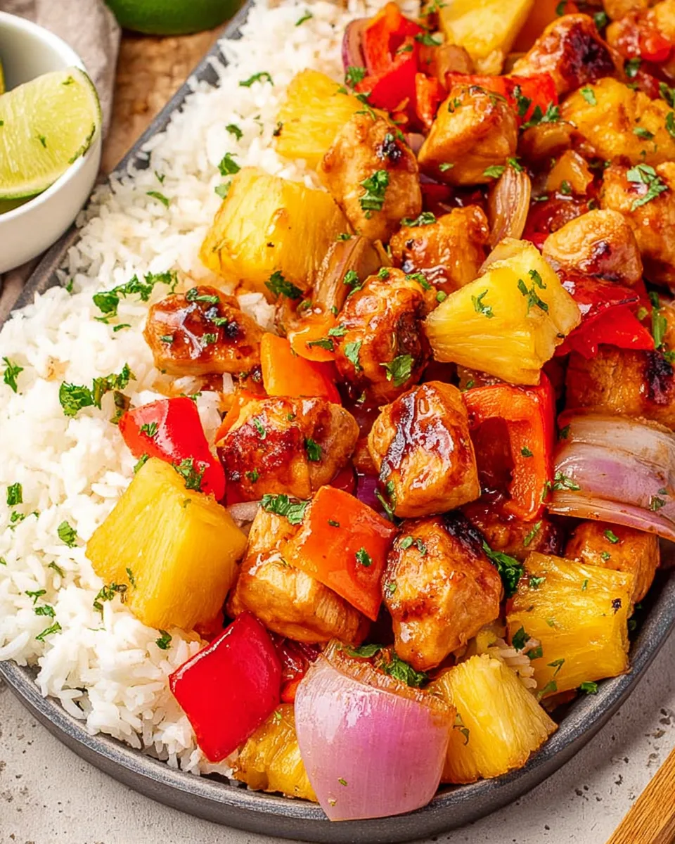 Tropical Hawaiian Chicken Sheet Pan Recipe Quick!
