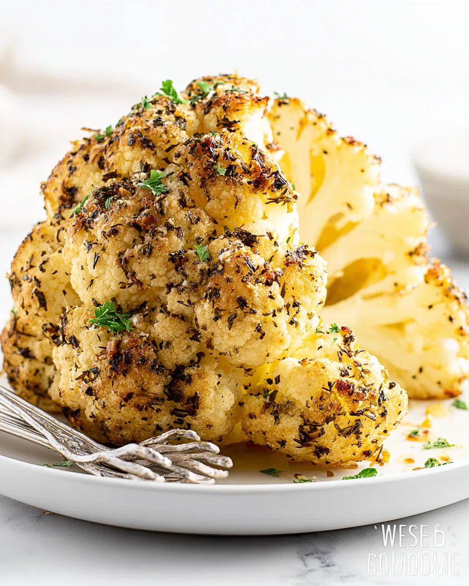 Whole Roasted Cauliflower: Easy & Delicious Dinner