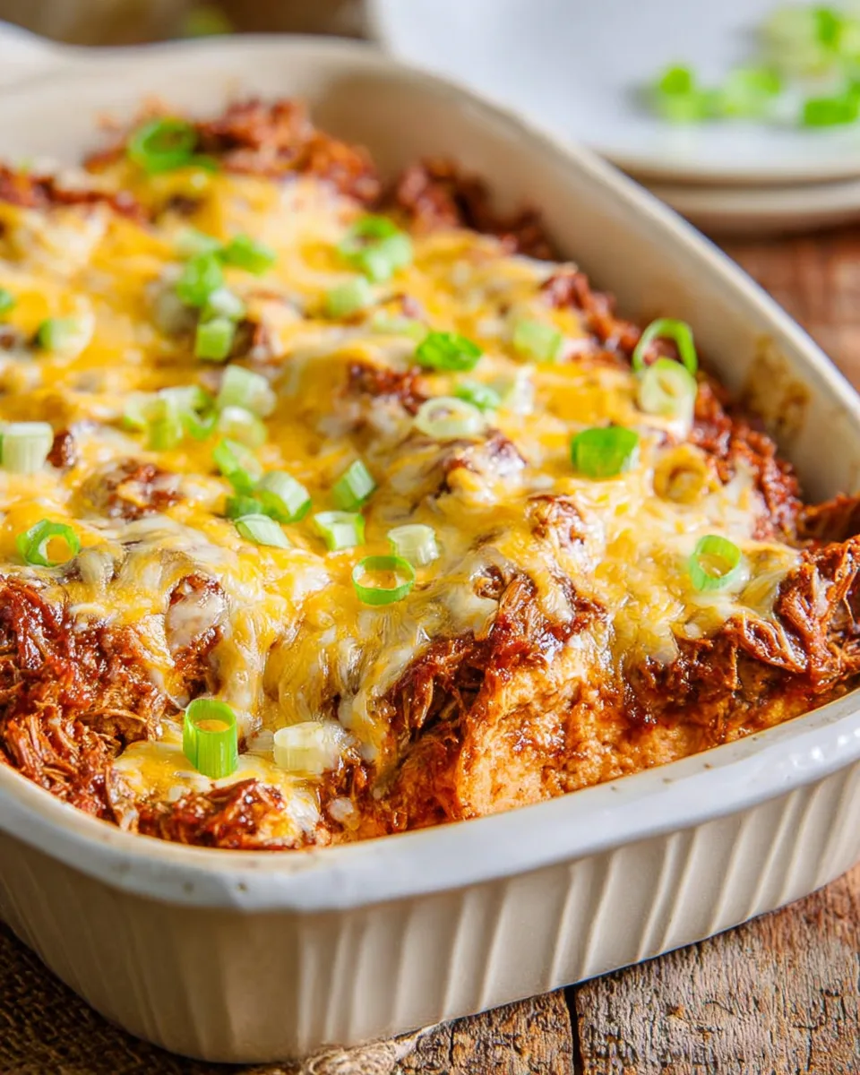 Best Ever Loaded BBQ Pork Potato Casserole Recipe