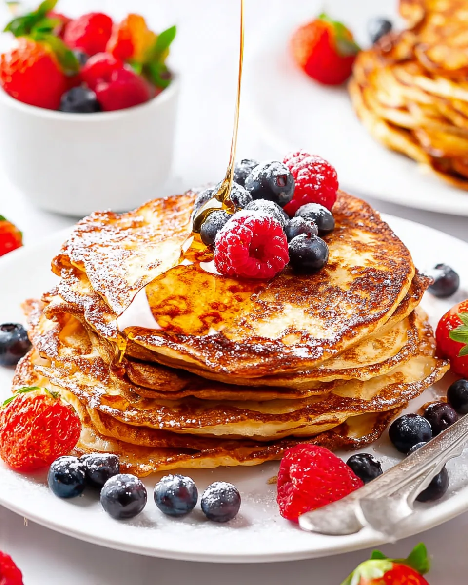 Fluffy Cream Cheese Pancakes - Easy Breakfast Recipe
