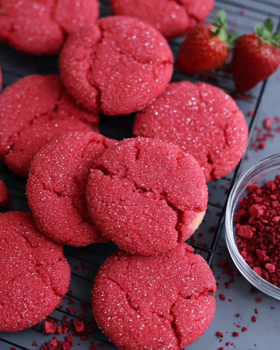 Homemade Strawberry Sparkle Sugar Cookies Recipe