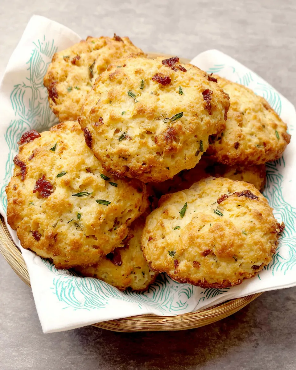 Keto Bacon Cheddar Drop Biscuits: Low Carb Delight