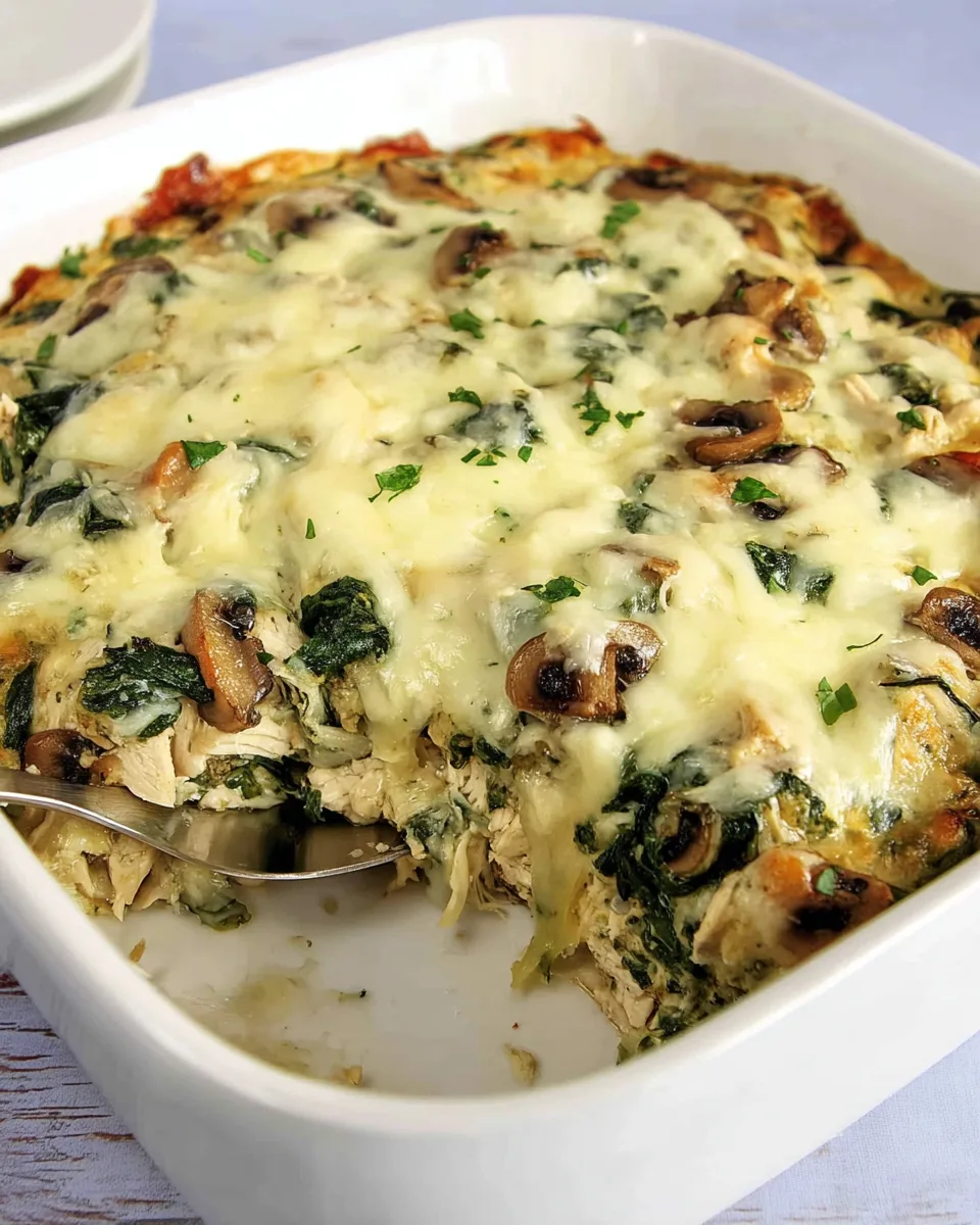 Quick & Easy Keto Chicken Florentine Casserole Recipe