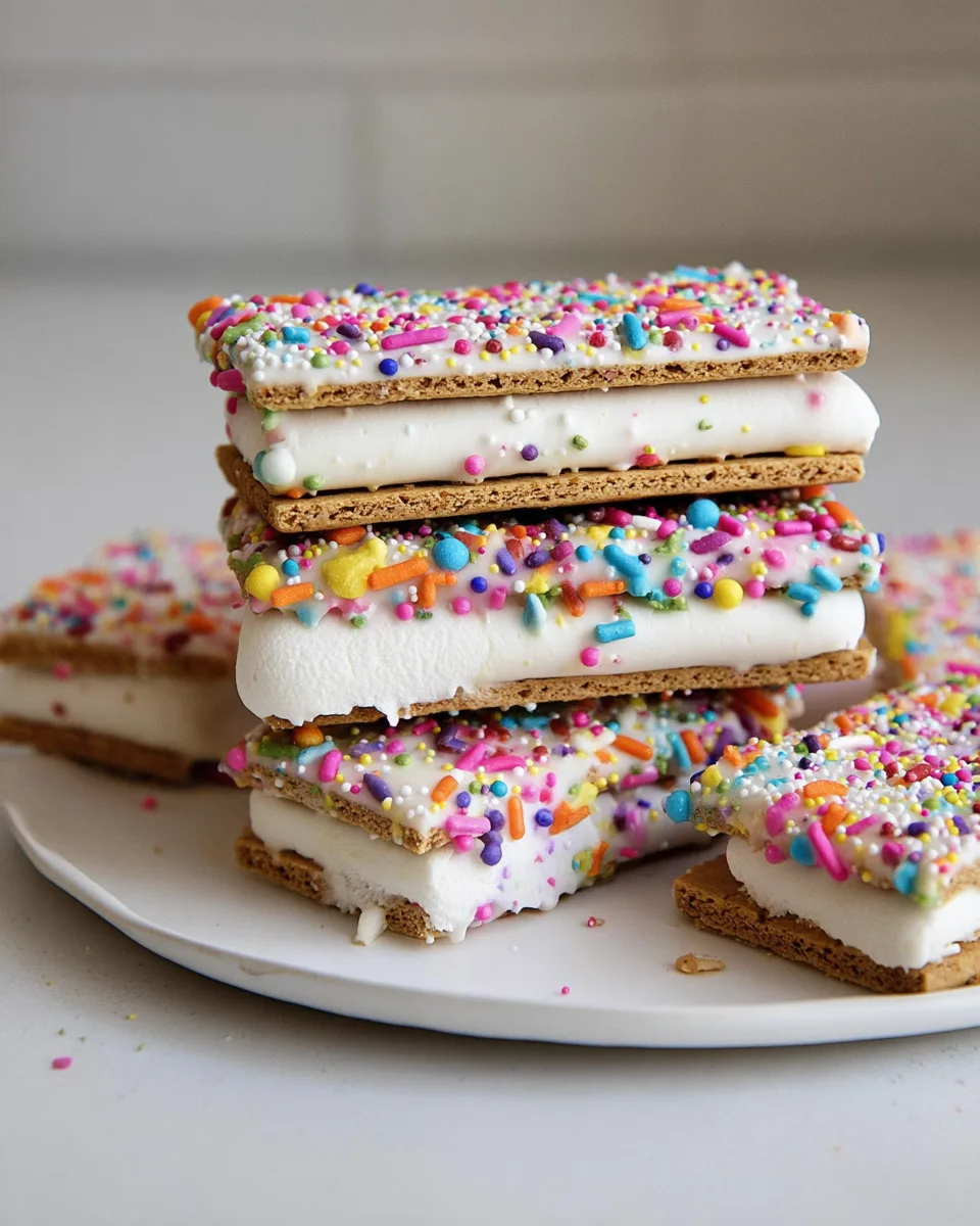 Best Easy Birthday Cake Frozen S'mores Bites Recipe