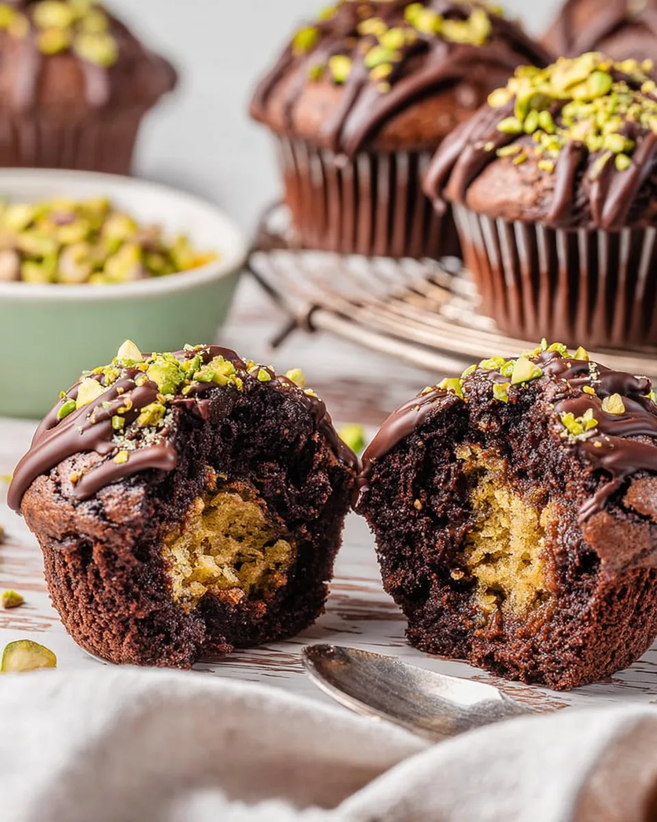 Brighten Your Day: Sunny Pistachio Chocolate Muffins!