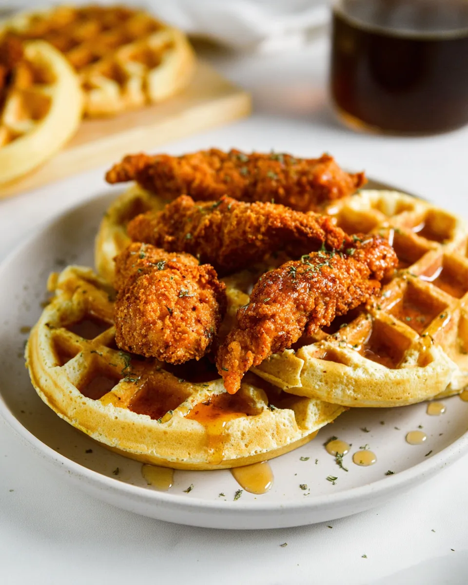 Crispy Sunny Air Fryer Chicken & Protein Waffles