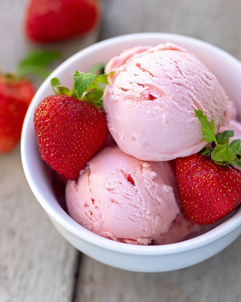 Delicious Cool & Creamy Keto Strawberry Ice Cream