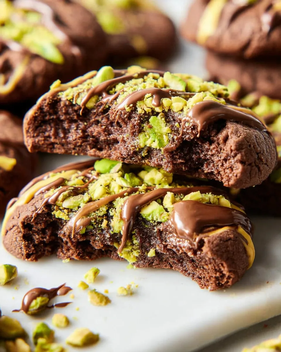 Delicious Golden Sands Chocolate Pistachio Cookies