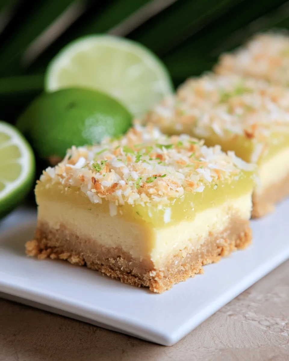 Easy Zesty Tropical Coconut Lime Bars for Summer