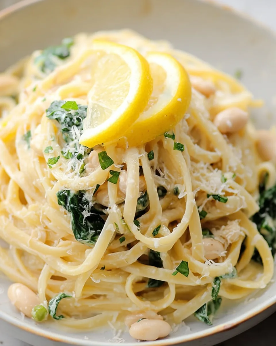 Healthy & Delicious Zesty Lemon & White Bean Pasta