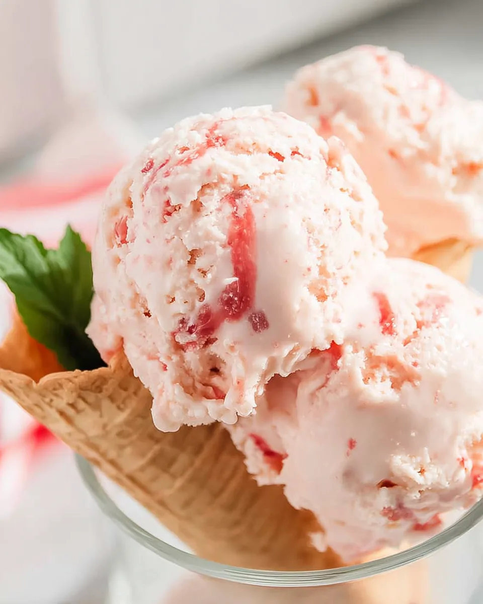 No-Churn Rhubarb Swirl Ice Cream Best Recipe