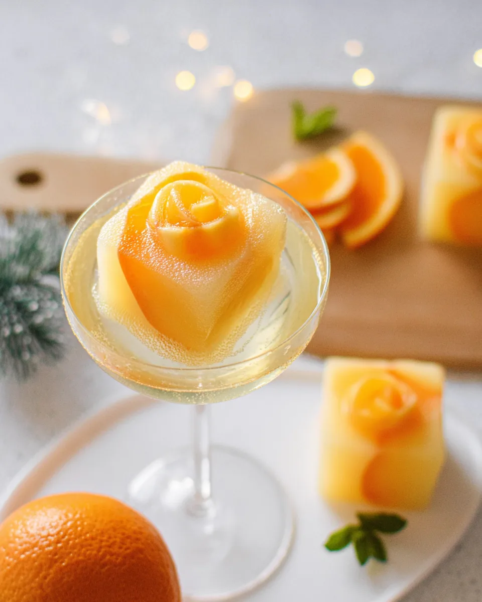 Refreshing Sparkling Summer Citrus Ice Cubes Drink