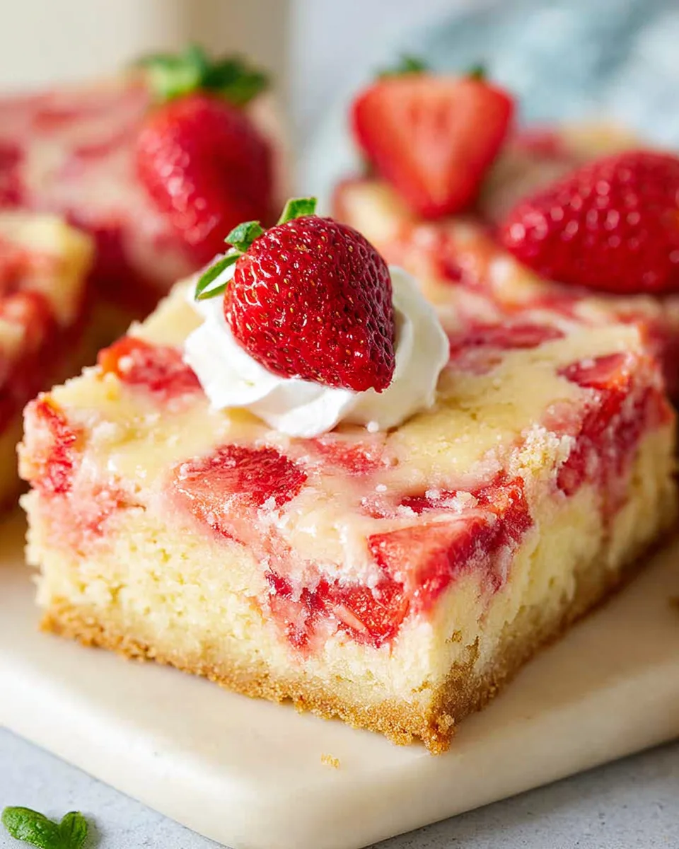 Strawberry Custard Pie Bars - Delicious Recipes