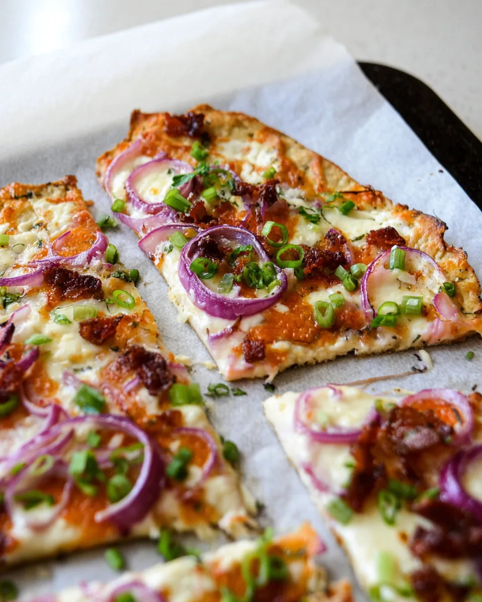 Summer Chicken Alfredo Pizza Delight - Recipe