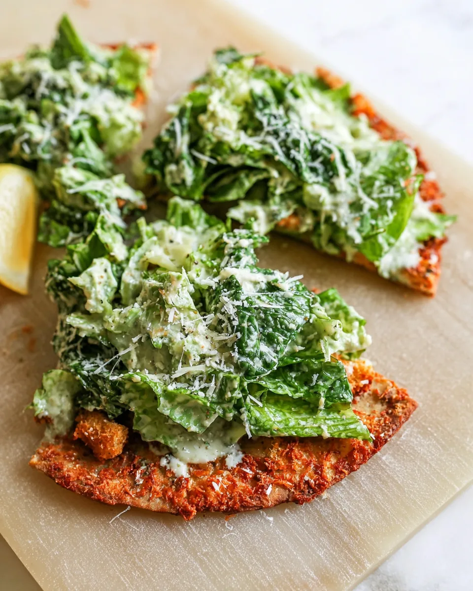 Summer Chicken Caesar Salad Pizza Recipe: Quick & Easy!